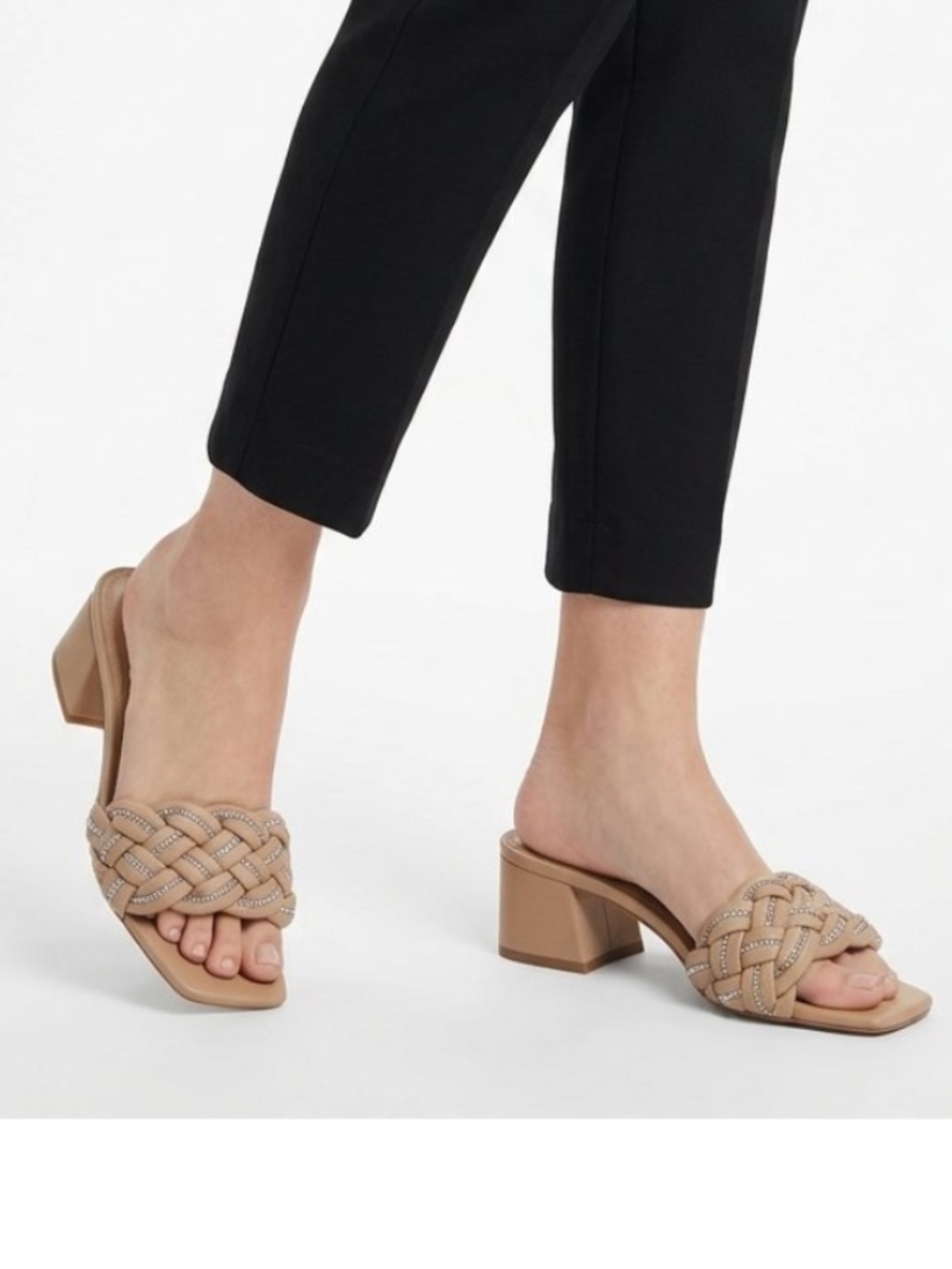 Vince Camuto Rayley Low Block Heel Woven Sandals